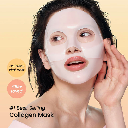 BIODANCE Bio-Collagen Real Deep Mask, Hydrating Overnight Hydrogel Mask, Pore Minimizing, Elasticity Improvement, Korean Skincare | 1.19oz(34g) x 4ea