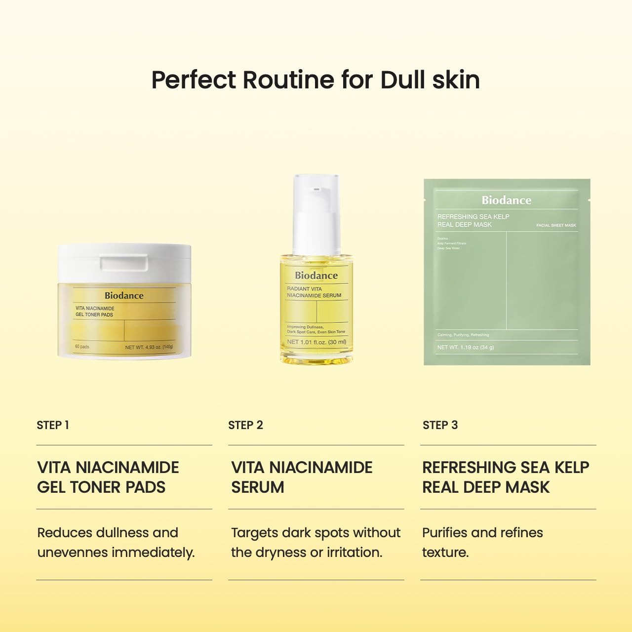 BIODANCE Radiant Vita Niacinamide Serum, Brightening, Dark Spot Care, Hydrating for Sensitive Skin, Filter Glow Serum for All Skin Types, Korean Skincare | 1.01 floz x 1 ea