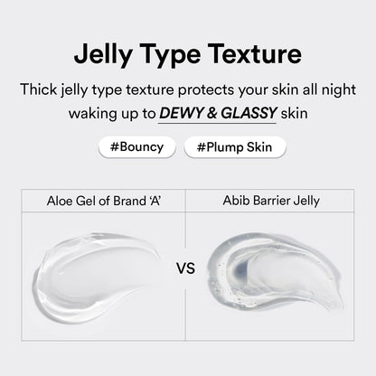 Abib Rice Probiotics Overnight Mask Barrier Jelly 2.7 fl oz I | Korean Overnight Sleeping Mask Cream Moisturizer for Glass Skin Slugging (Rice Probiotics/Barrier Jelly)