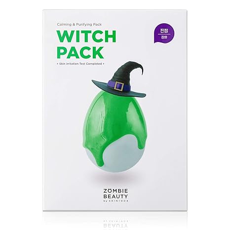 SKIN1004 Witch Pack (1box - 8ea) | Creamy Mud Pack with Green Tea, Water Calming Purifying Pore Care
