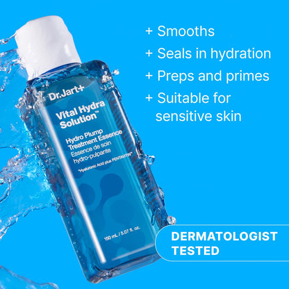 Dr.Jart+ Vital Hydra Solution Hydro Plump Treatment Korean Essence with Hyaluronic Acid for Glass Skin| Korean Skin Care, 5.07 Fl Oz