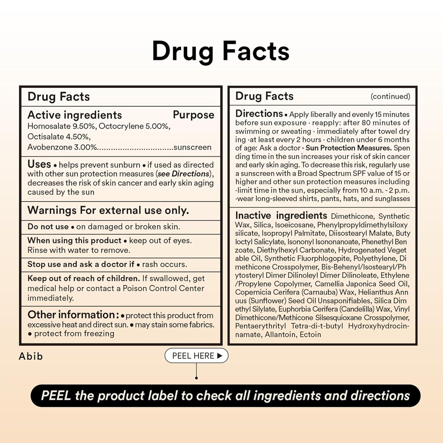 Abib Airy Sunstick Protection Bar Broad Spectrum SPF50+ 0.81 oz / 23 g (Semi-matte) | Korean Suncreen Stick Suncare Sunblock, No Whitecast, Protector Solar Barra, Water resistant